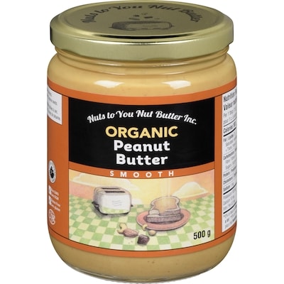 Nuts to You Organic Peanut Butter, Smooth 500 g, $1.60/100g