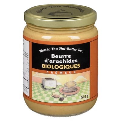 Nuts to You Beurre d'arachides Biologiques crémeux 500 g, 1,46 $/100g