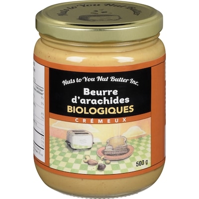 Nuts to You Beurre d'Arachides crèmeux biologique 500 g, 1,60 $/100g