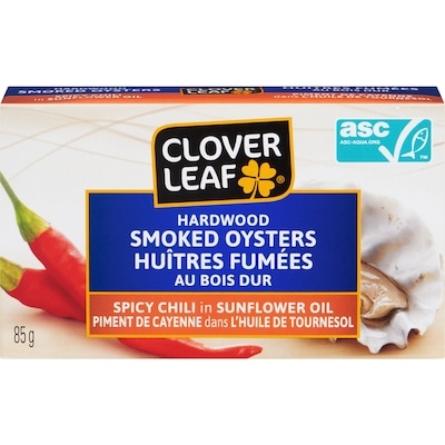 Clover Leaf Huîtres fumées avec piment de Cayenne 85 g, 3,52 $/100g