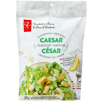 le Choix du Président Croûtons style pain au levain à saveur césar 140 g, 3,06 $/100g