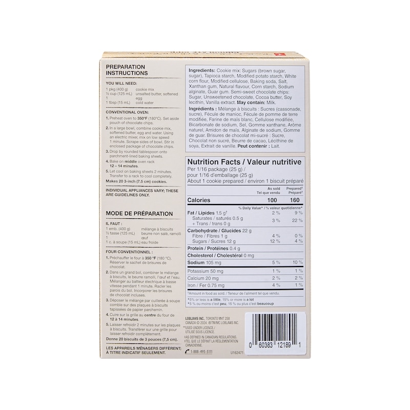 Chocolate Chip Cookie Mix