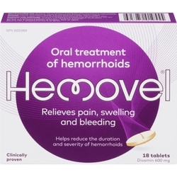 Hemovel Hemorrhoid Treatment      18 ea, $1.00/1ea
