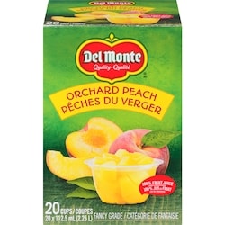 Del Monte Fruit Cups, Peach Club Pack   (Case) 20x112.5 ml, $0.78/100ml