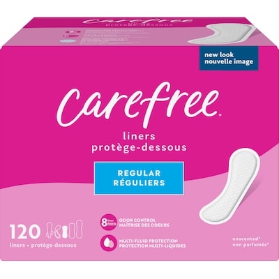 Carefree Acti-Fresh Body Shape Panty Liners Regular  120 ea, $0.08/1ea