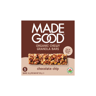 Made Good Chocolate Chip Granola Bars 5pk 120 g, $3.33/100g