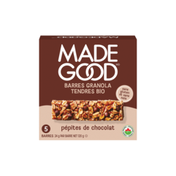 Made Good Barres granola Pépites de chocolat Boîte de 5 barres 120 g, 3,33 $/100g