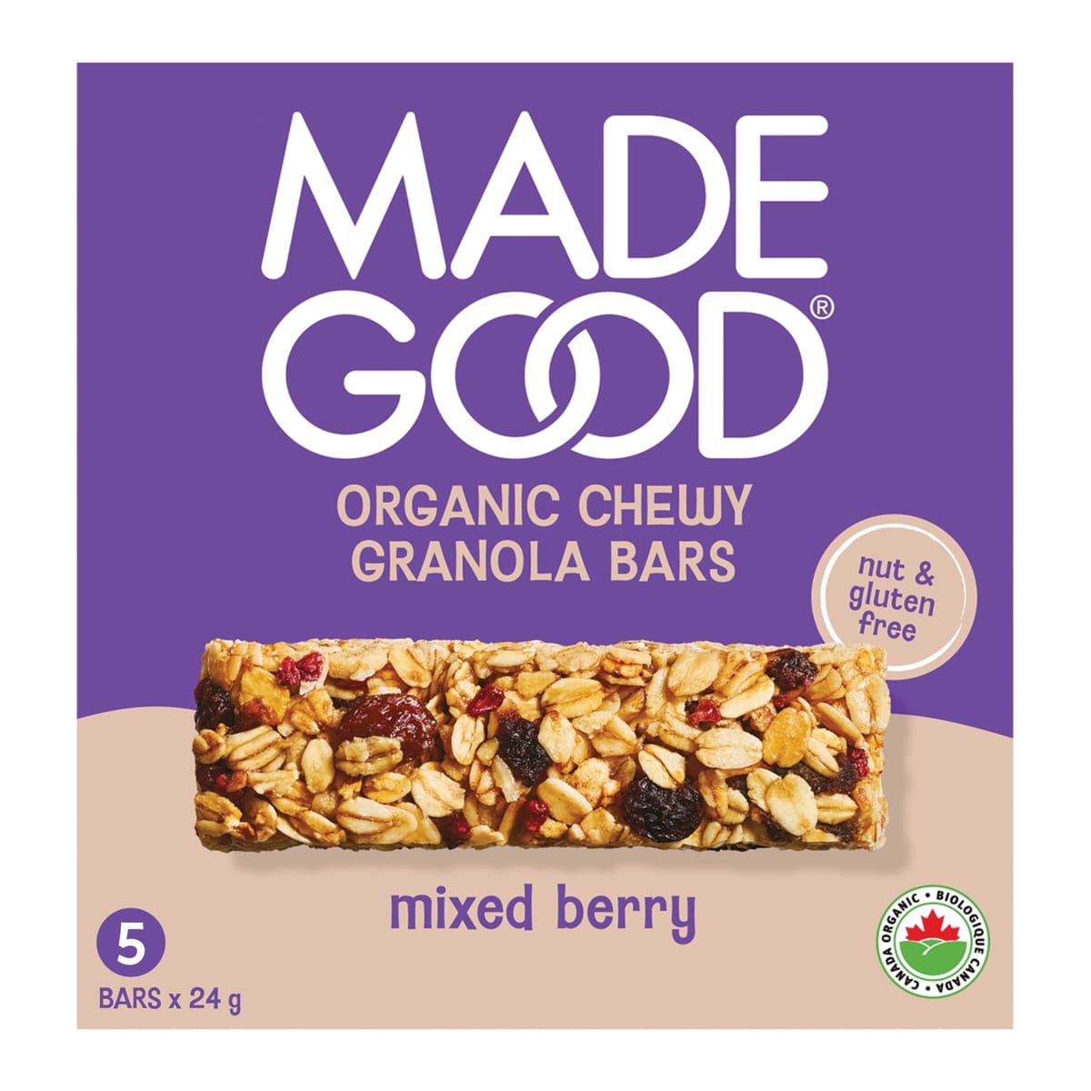 Made Good Mixed Berry Granola Bars 5pk 120 g, $3.33/100g