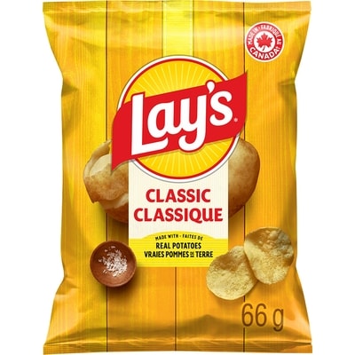 Lay’s Croustilles Classique 66 g, 3,77 $/100g