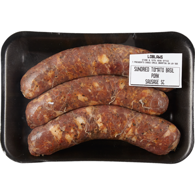 null Pork Sausage, Sundried Tomato and Basil $17.61/1kg $7.99/1lb