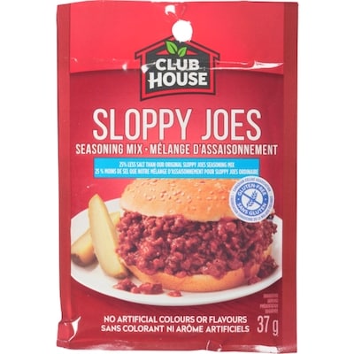 Club House Mélange D'Assaisonnement Sloppy Joe moins de sel 37 g, 6,73 $/100g