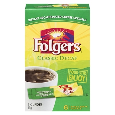 Folgers Classic Decaf, Sticks 12 g, $12.42/100g