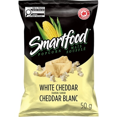 Smartfood Maïs soufflé assaisonné saveur Cheddar blanc 50 g, 4,98 $/100g