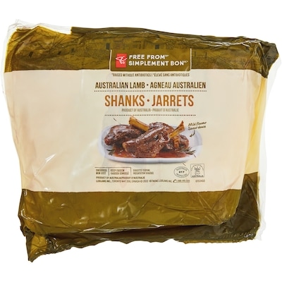 President's Choice Free From Australian Lamb Shanks $22.02/1kg $9.99/1lb