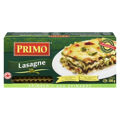 Primo Lasagna Pasta, Spinach 500 g, $0.70/100g