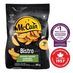 McCain Quartiers savoureux Style BistroMC 650 g, 0,46 $/100g
