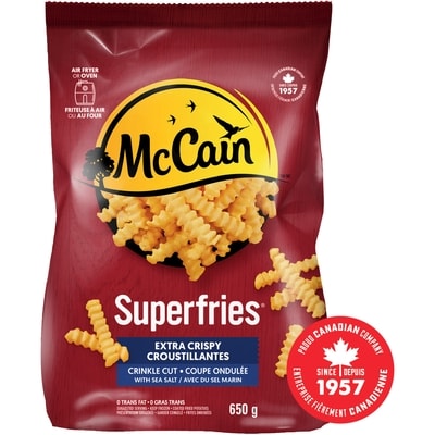 McCain Frites à coupe ondulée extra croustillantes Superfriesᴹᴰ 650 g, 0,92 $/100g