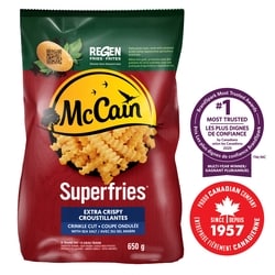 McCain Frites à coupe ondulée extra croustillantes Superfriesᴹᴰ 650 g, 0,81 $/100g