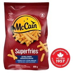McCain Frites à coupe ondulée extra croustillantes Superfriesᴹᴰ 650 g, 0,77 $/100g