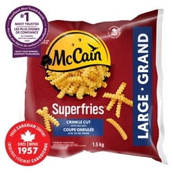 McCain Superfries Crinkle Cut Fries 1.5 kg, $0.53/100g