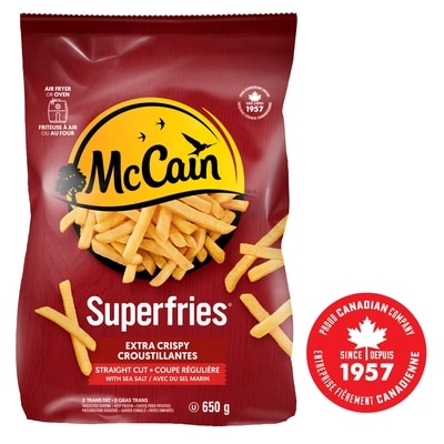 McCain Superfries Extra Crispy Straight Cut Fries 650 g, $0.46/100g