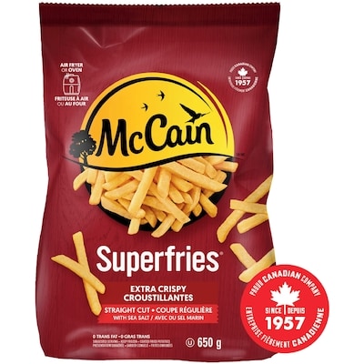 McCain Superfries® Extra Crispy Straight Cut Fries 650 g, $0.92/100g