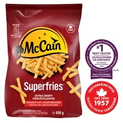 McCain Frites à coupe régulière extra croustillantes Superfriesᴹᴰ 650 g, 0,46 $/100g