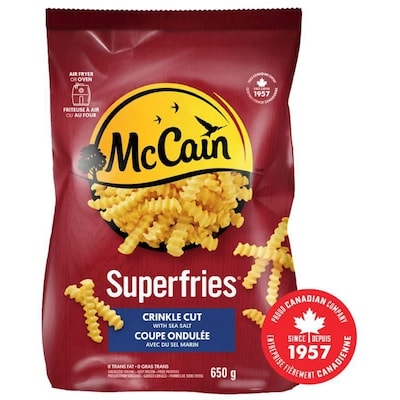 McCain Frites à coupe ondulée Superfriesᴹᴰ 650 g, 0,92 $/100g