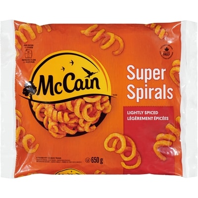 McCain Super Spirals® - Curly Fries 650 g, $0.92/100g