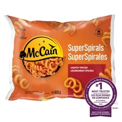 McCain Frites spirales Super Spiralsᴹᴰ 650 g, 0,46 $/100g