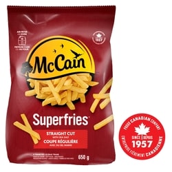 McCain Frites à coupe régulière Superfriesᴹᴰ 650 g, 0,77 $/100g