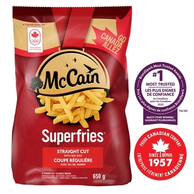McCain Frites à coupe régulière Superfriesᴹᴰ 650 g, 0,92 $/100g