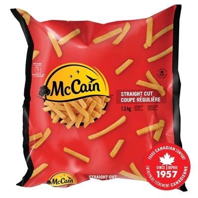 McCain Straight Cut French Fries 1.5 kg, $0.57/100g