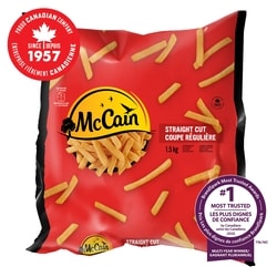 McCain Straight Cut French Fries 1.5 kg, $0.37/100g