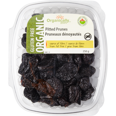 Organically Yours Prunes, Pitted 250 g, $5.20/100g