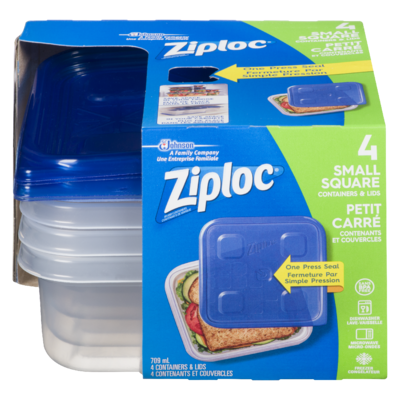 Ziploc Smart Snap Food Storage Containers, 4-pack 4x4.0 ea, $2.25/1ea