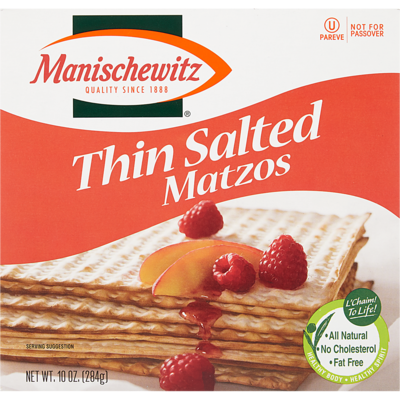 Manischewitz Matzo salé mince 284 g, 2,57 $/100g