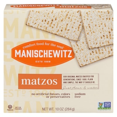 Manischewitz Matzo non salé mince casher 284 g, 1,58 $/100g