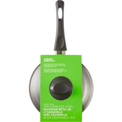 Everyday Essentials 2qt Stainless Steel Sauce Pan 1 ea, $20.00/1ea