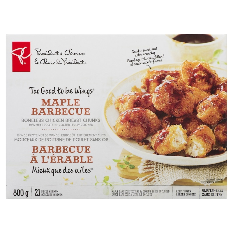 Too Good To Be Wings Maple Barbecue Boneless Coated Chicken Breast Chunks