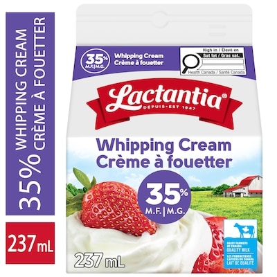 Lactantia Whipping Cream 35% 237 ml, $1.37/100ml