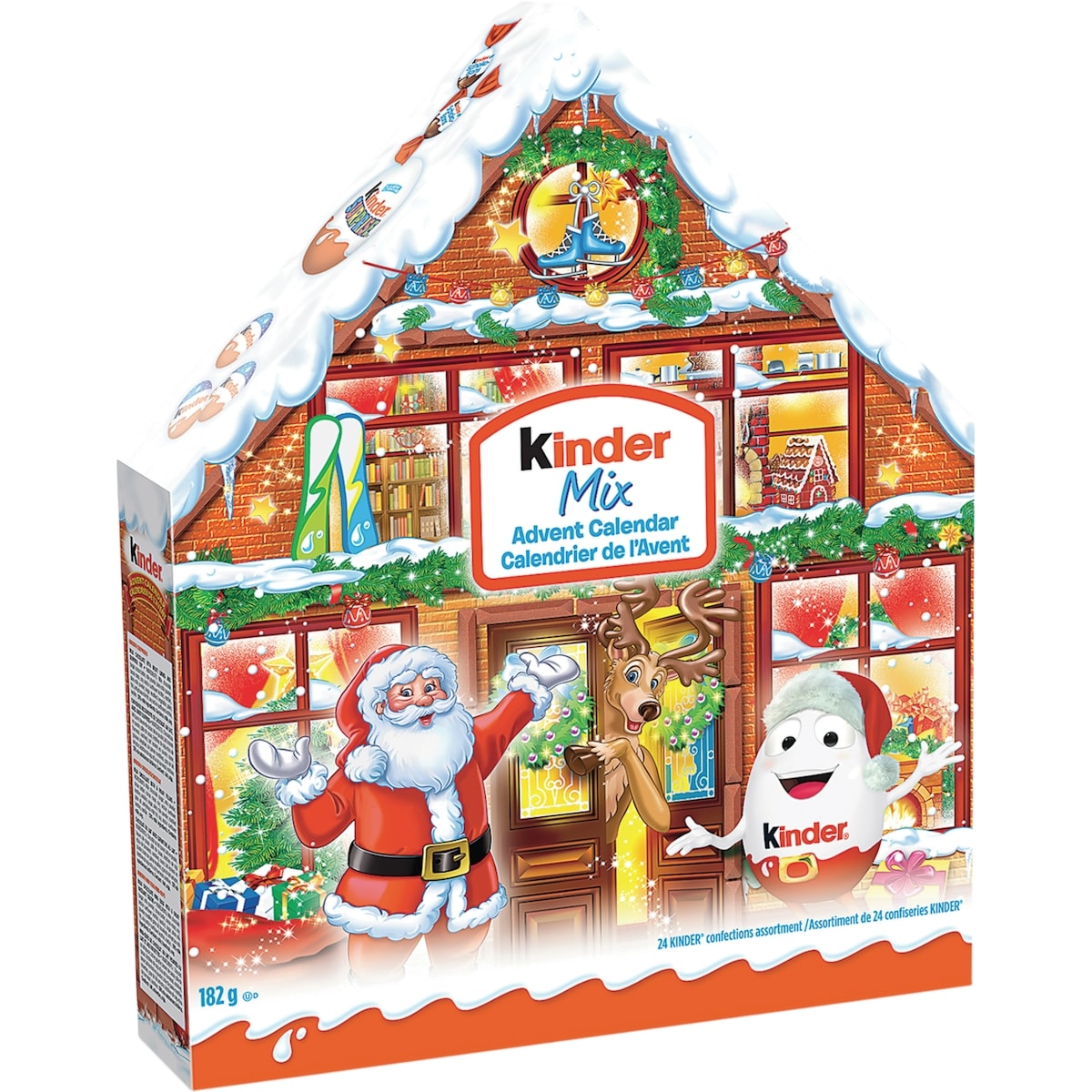 Kinder Christmas 2025 Advent Calendar, 24 Assorted Christmas Chocolates, Classic Edition 182 g, $8.79/100g
