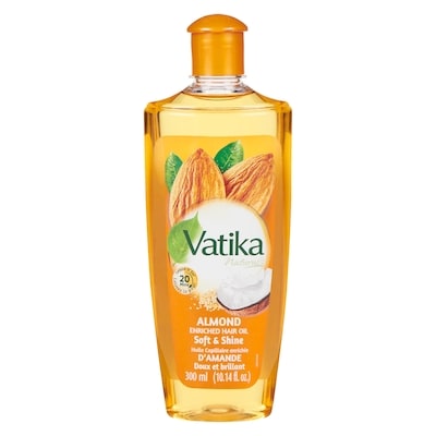 Dabur Huile Capillaire Enrichie Vatika à l'Amande 300 ml, 3,33 $/100ml