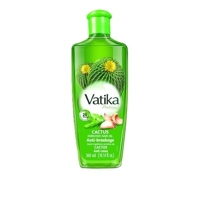 Dabur Huile Capillaire Vatika Cactus pour Contrôle de la Chute des Cheveux 300 ml, 3,33 $/100ml
