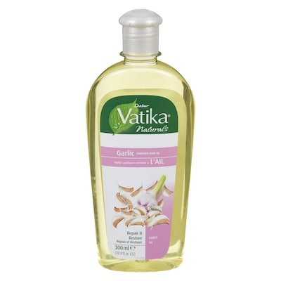 Dabur Huile capillaire enrichie à l’ail Vatika 300 ml, 2,83 $/100ml
