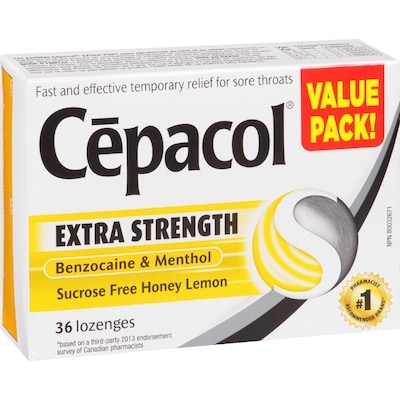 Extra Strength Sucrose Free Honey Lemon Value Pack, Sore Throat Lozenges