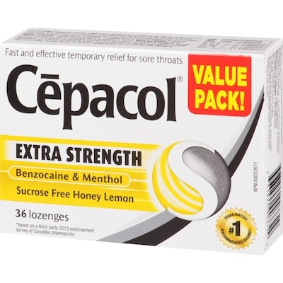 Extra Strength Sucrose Free Honey Lemon Value Pack, Sore Throat Lozenges