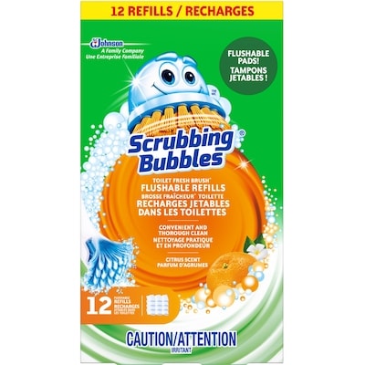 Scrubbing Bubbles Brosse Fraîcheur Toilette, Recharges jetables dans les toilettes, parfum Agrumes 12 ea, 5,00 $/1ch