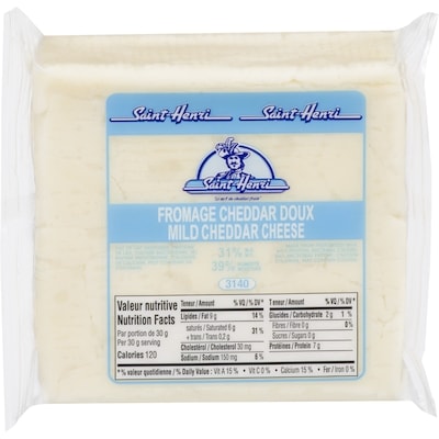 Saint Henri White Cheddar 200 g, $4.00/100g