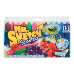 Mr Sketch Mr. Sketch – Marqueurs parfumés, couleurs variées, paq. 12 12x1.0 ea, 1,33 $/1ch